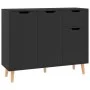 Aparador madera de ingeniería negro brillante 90x30x72 cm de vidaXL, Aparadores - Ref: Foro24-326820, Precio: 109,44 €, Descu...