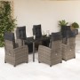Set comedor jardín 7 pzas y cojines ratán sintético gris de , Conjuntos de jardín - Ref: Foro24-3212999, Precio: 914,00 €, De...