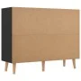 Aparador madera de ingeniería negro brillante 90x30x72 cm de vidaXL, Aparadores - Ref: Foro24-326820, Precio: 109,44 €, Descu...
