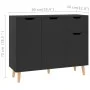 Aparador madera de ingeniería negro brillante 90x30x72 cm de vidaXL, Aparadores - Ref: Foro24-326820, Precio: 109,44 €, Descu...
