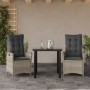 Set comedor de jardín 3 pzas cojines ratán sintético gris claro de , Conjuntos de jardín - Ref: Foro24-3213284, Precio: 288,0...