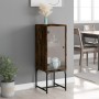 Armario auxiliar con puerta de vidrio roble ahumado 35x37x100cm de , Aparadores - Ref: Foro24-836557, Precio: 52,31 €, Descue...