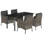Set comedor de jardín 5 piezas con cojines ratán sintético gris de , Conjuntos de jardín - Ref: Foro24-3211958, Precio: 575,1...
