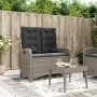 Sillón reclinable de jardín con cojines ratán sintético gris de , Bancos de jardín - Ref: Foro24-368218, Precio: 140,71 €, De...