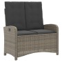 Sillón reclinable de jardín con cojines ratán sintético gris de , Bancos de jardín - Ref: Foro24-368218, Precio: 140,71 €, De...
