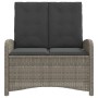 Sillón reclinable de jardín con cojines ratán sintético gris de , Bancos de jardín - Ref: Foro24-368218, Precio: 140,71 €, De...