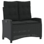 Sillón reclinable de jardín con cojines ratán sintético negro de , Bancos de jardín - Ref: Foro24-368226, Precio: 181,60 €, D...