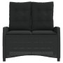 Sillón reclinable de jardín con cojines ratán sintético negro de , Bancos de jardín - Ref: Foro24-368226, Precio: 181,60 €, D...