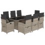 Set comedor de jardín 9 pzas cojines ratán sintético gris claro de , Conjuntos de jardín - Ref: Foro24-3212268, Precio: 1,00 ...
