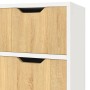 Aparador madera de ingeniería blanco y roble Sonoma 90x30x72 cm de vidaXL, Aparadores - Ref: Foro24-326818, Precio: 120,10 €,...