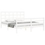 Estructura de cama con cabecero madera maciza blanco 160x200 cm de vidaXL, Camas y somieres - Ref: Foro24-3193997, Precio: 14...