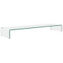 Soporte para TV/Elevador monitor cristal claro 110x30x13 cm de , Muebles TV - Ref: Foro24-244132, Precio: 113,80 €, Descuento: %