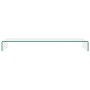 Soporte para TV/Elevador monitor cristal claro 110x30x13 cm de , Muebles TV - Ref: Foro24-244132, Precio: 113,80 €, Descuento: %