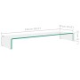 Soporte para TV/Elevador monitor cristal claro 110x30x13 cm de , Muebles TV - Ref: Foro24-244132, Precio: 113,80 €, Descuento: %