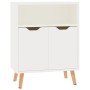 Aparador de madera de ingeniería blanco brillo 60x30x72 cm de vidaXL, Aparadores - Ref: Foro24-326828, Precio: 77,43 €, Descu...