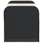 Banco con almacenaje y cojín ratán sintético negro 115x51x52 cm de , Bancos de jardín - Ref: Foro24-365727, Precio: 163,94 €,...