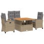 Set de comedor jardín con cojines 4 pzas ratán sintético beige de , Conjuntos de jardín - Ref: Foro24-3277428, Precio: 571,25...