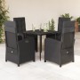 Set de muebles jardín 5 pzas con cojines ratán sintético negro de , Conjuntos de jardín - Ref: Foro24-3212311, Precio: 515,29...