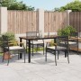Set de muebles jardín 5 pzas con cojines ratán sintético negro de , Conjuntos de jardín - Ref: Foro24-3213606, Precio: 334,90...
