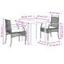 Set comedor de jardín 3 pzas con cojines ratán sintético beige de , Conjuntos de jardín - Ref: Foro24-3213631, Precio: 235,97...