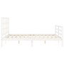 Estructura de cama con cabecero madera maciza blanco 160x200 cm de vidaXL, Camas y somieres - Ref: Foro24-3193997, Precio: 14...