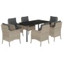 Set comedor jardín 7 pzas y cojines ratán sintético gris claro de , Conjuntos de jardín - Ref: Foro24-3212001, Precio: 719,94...