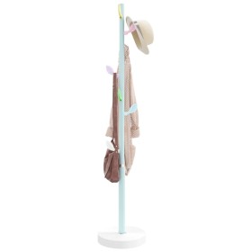 Perchero de hierro con recubrimiento en polvo azul 172 cm de , Percheros para sombreros y abrigos - Ref: Foro24-377091, Preci...