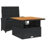 Set comedor de jardín 2 pzas con cojines ratán sintético negro de , Conjuntos de jardín - Ref: Foro24-3277331, Precio: 288,44...