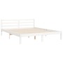 Estructura de cama con cabecero madera maciza blanco 160x200 cm de vidaXL, Camas y somieres - Ref: Foro24-3193997, Precio: 14...
