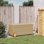 Caja de almacenaje jardín con ruedas ratán PE beige mezcla 190L de , Cajas de almacenaje para exteriores - Ref: Foro24-365327...
