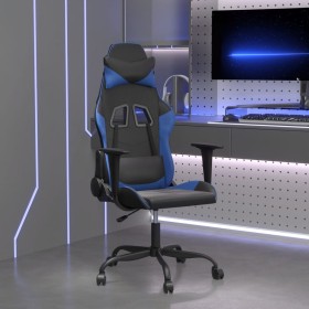 Silla gaming de masaje cuero sintético negro y azul de , Sillones para videojuegos - Ref: Foro24-345399, Precio: 112,12 €, De...