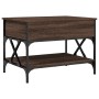 Mesa de centro madera ingeniería metal marrón roble 70x50x50 cm de , Mesas de centro - Ref: Foro24-845355, Precio: 76,23 €, D...