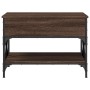 Mesa de centro madera ingeniería metal marrón roble 70x50x50 cm de , Mesas de centro - Ref: Foro24-845355, Precio: 76,23 €, D...