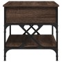 Mesa de centro madera ingeniería metal marrón roble 70x50x50 cm de , Mesas de centro - Ref: Foro24-845355, Precio: 76,23 €, D...