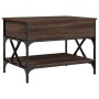 Mesa de centro madera ingeniería metal marrón roble 70x50x50 cm de , Mesas de centro - Ref: Foro24-845355, Precio: 76,23 €, D...
