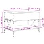 Mesa de centro madera ingeniería metal marrón roble 70x50x50 cm de , Mesas de centro - Ref: Foro24-845355, Precio: 76,23 €, D...
