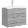 Mueble de baño con lavabo madera contrachapada gris Sonoma de , Tocadores de baño - Ref: Foro24-3120180, Precio: 165,13 €, De...