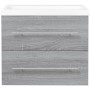 Mueble de baño con lavabo madera contrachapada gris Sonoma de , Tocadores de baño - Ref: Foro24-3120180, Precio: 165,13 €, De...