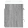 Mueble de baño con lavabo madera contrachapada gris Sonoma de , Tocadores de baño - Ref: Foro24-3120180, Precio: 165,13 €, De...