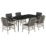 Set comedor jardín 7 pzas y cojines ratán sintético gris claro de , Conjuntos de jardín - Ref: Foro24-3212171, Precio: 793,95...
