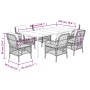Set comedor jardín 7 pzas y cojines ratán sintético gris claro de , Conjuntos de jardín - Ref: Foro24-3212171, Precio: 793,95...