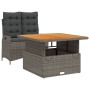 Juego de comedor jardín 2 pzas con cojines ratán sintético gris de , Conjuntos de jardín - Ref: Foro24-3277463, Precio: 312,4...