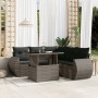 Set de muebles de jardín 6 pzas y cojines ratán sintético gris en Conjuntos de jardín | Comprar online en Foru.es
