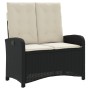 Set comedor de jardín 2 pzas con cojines ratán sintético negro de , Conjuntos de jardín - Ref: Foro24-3277319, Precio: 314,72...