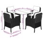 Set comedor de jardín 5 pzas cojines ratán sintético gris claro de , Conjuntos de jardín - Ref: Foro24-3211998, Precio: 459,9...
