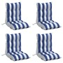 Cojines silla respaldo bajo 4 uds tela Oxford rayas azul blanco de , Cojines para sillas y sofás - Ref: Foro24-377717, Precio...