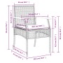 Set comedor de jardín 3 piezas con cojines ratán sintético gris de , Conjuntos de jardín - Ref: Foro24-3213610, Precio: 227,5...