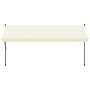 Toldo retráctil de tela y acero crema 400x150 cm de , Toldos - Ref: Foro24-368749, Precio: 99,68 €, Descuento: %