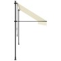 Toldo retráctil de tela y acero crema 400x150 cm de , Toldos - Ref: Foro24-368749, Precio: 99,68 €, Descuento: %