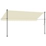 Toldo retráctil de tela y acero crema 400x150 cm de , Toldos - Ref: Foro24-368749, Precio: 99,68 €, Descuento: %